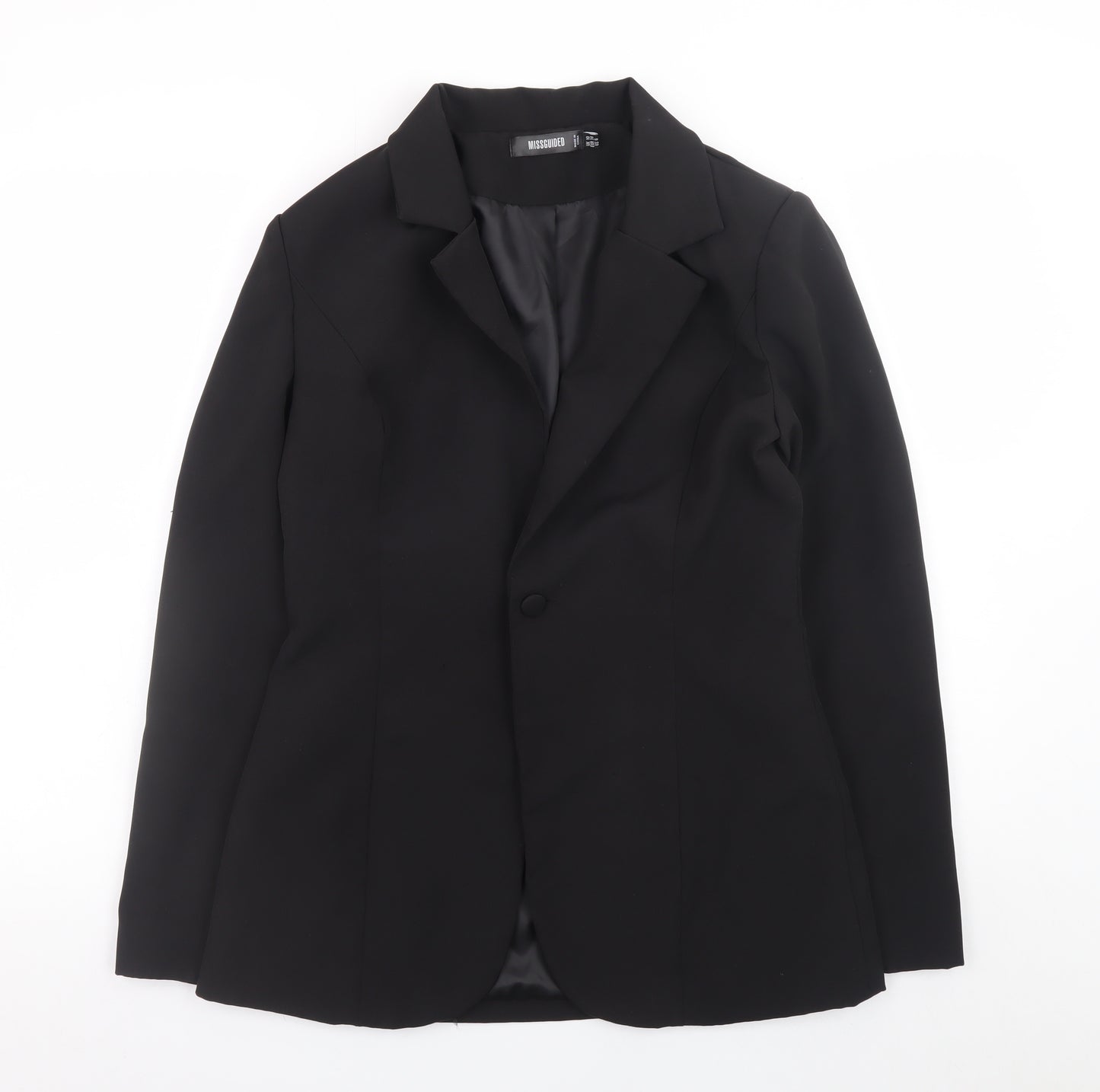 Missguided Womens Black Slim Fit Classic Blazer UK 10