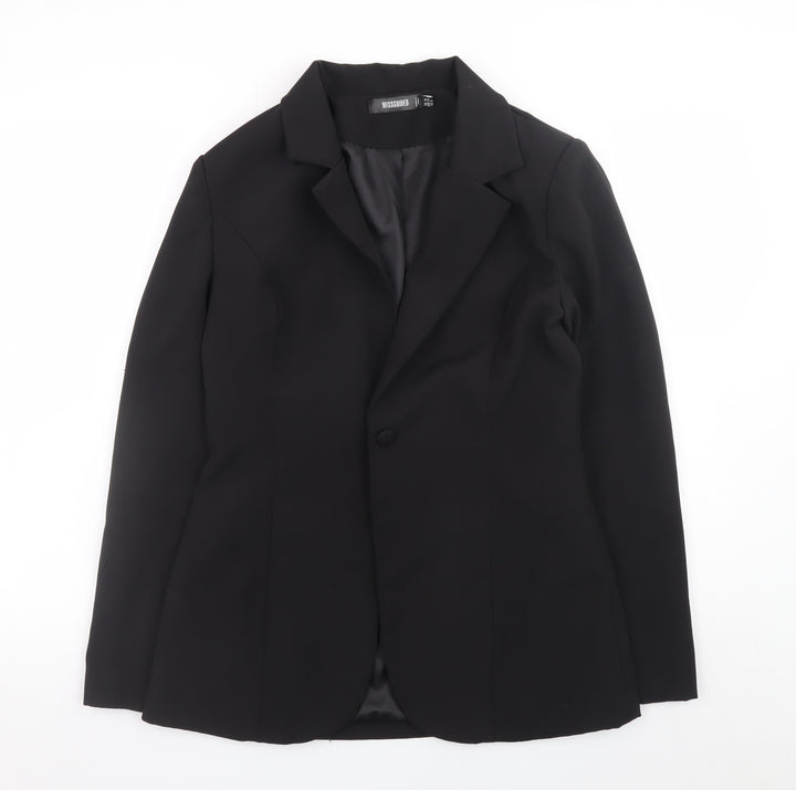 Missguided Womens Black Slim Fit Classic Blazer UK 10