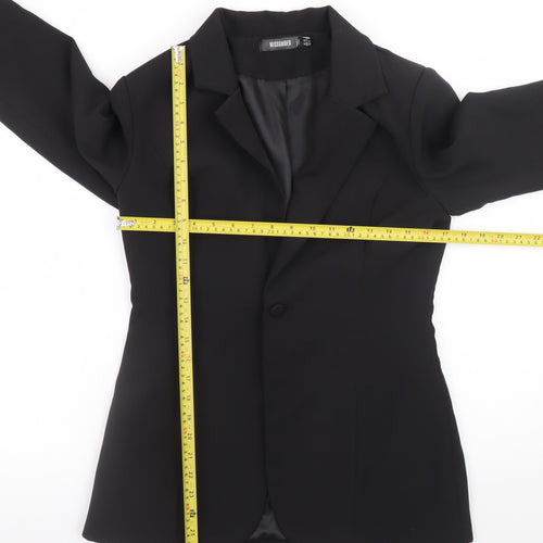 Missguided Womens Black Slim Fit Classic Blazer UK 10