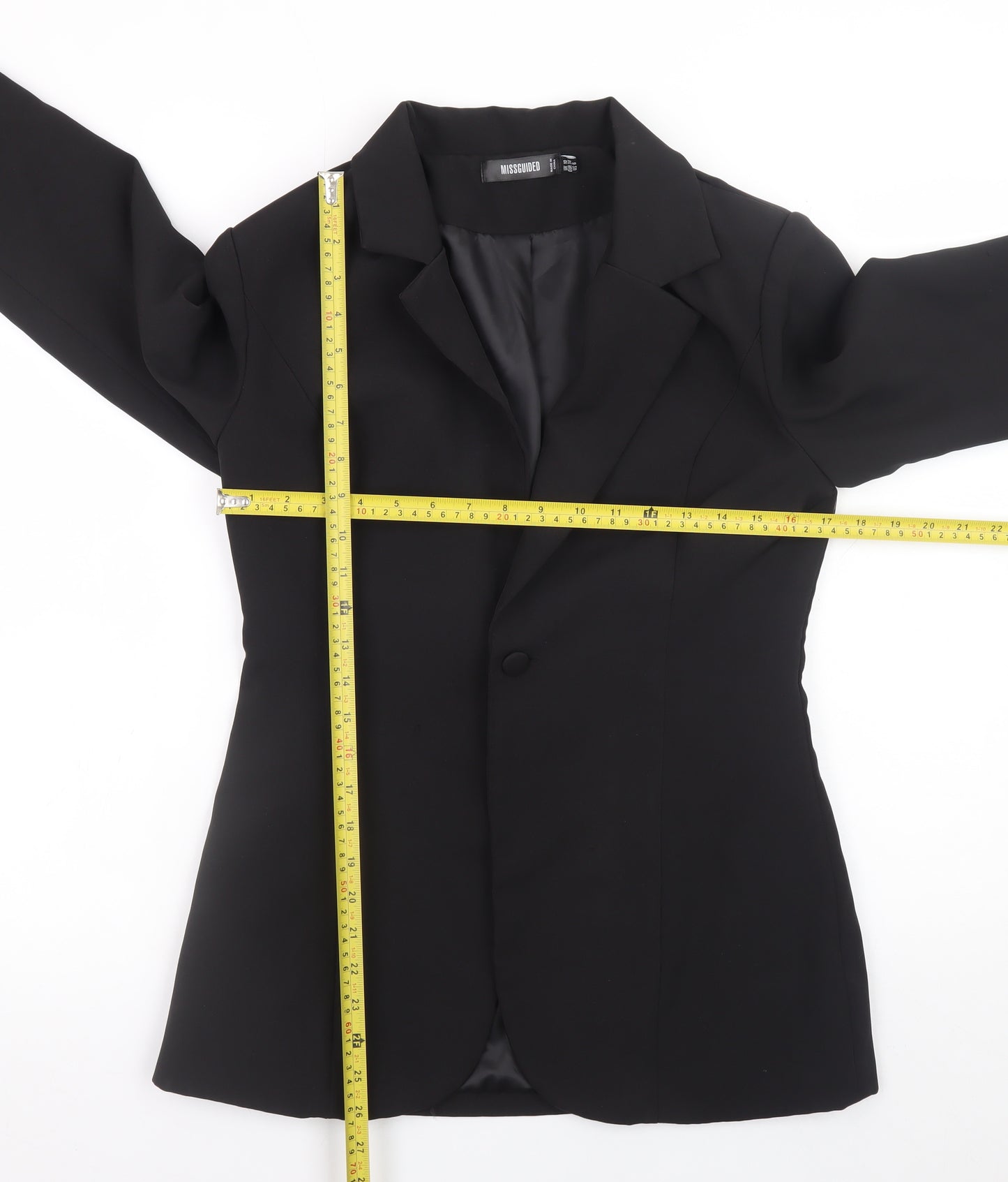 Missguided Womens Black Slim Fit Classic Blazer UK 10