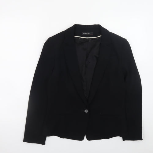 Marc Cain Women's Black Blazer Size 12 Classic Formal Jacket