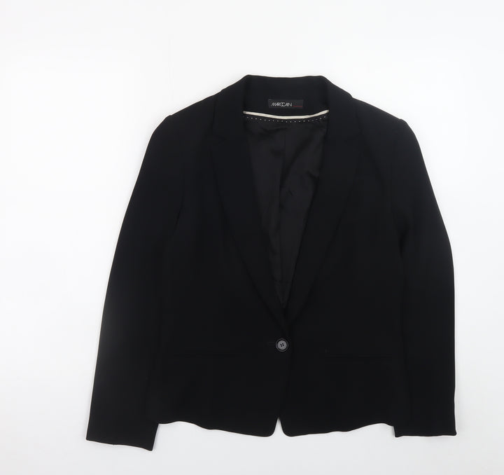 Marc Cain Women's Black Blazer Size 12 Classic Formal Jacket