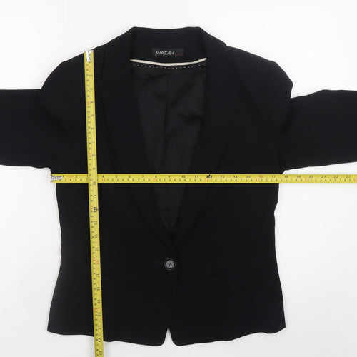 Marc Cain Women's Black Blazer Size 12 Classic Formal Jacket