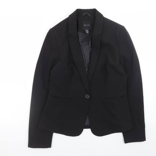 New Look Women’s Black Blazer Jacket Size 10 Smart Formal Workwear