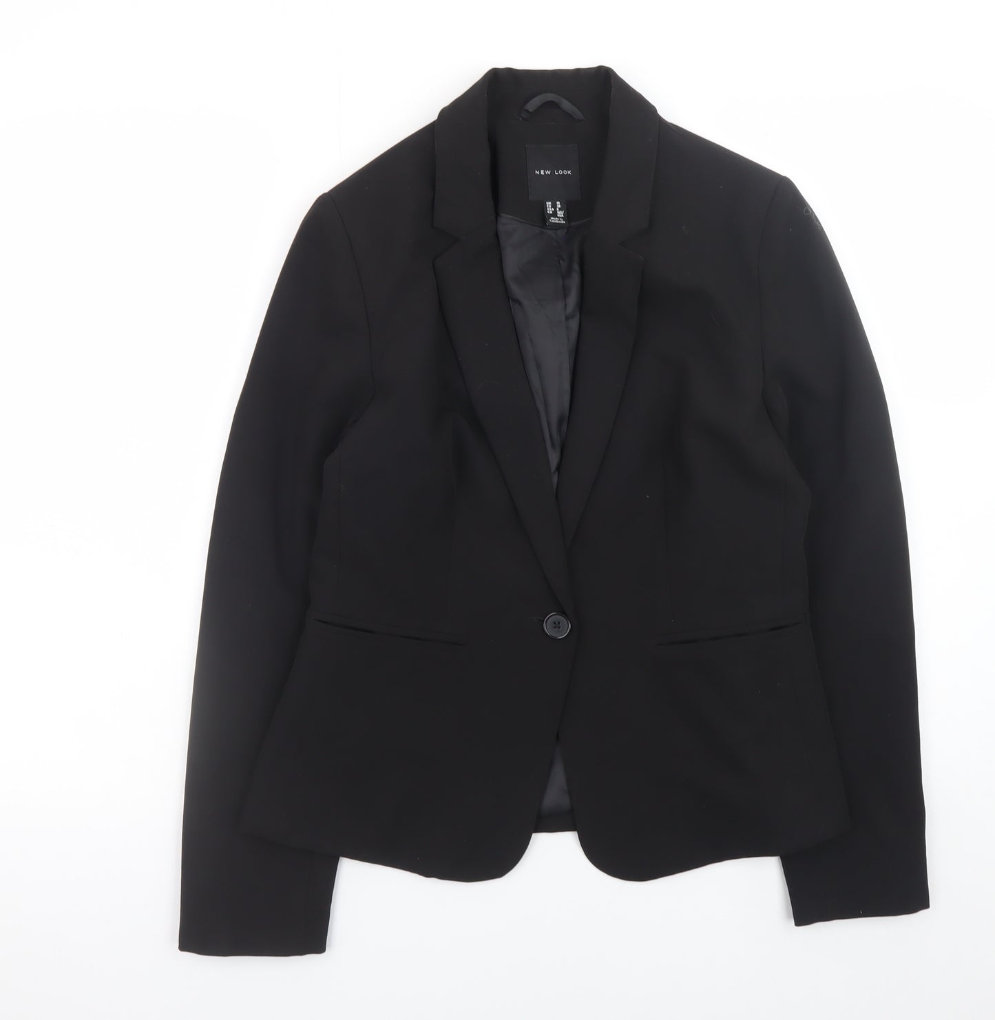 New Look Women’s Black Blazer Jacket Size 10 Smart Formal Workwear