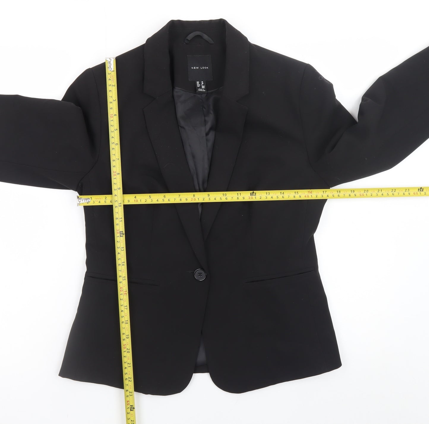 New Look Women’s Black Blazer Jacket Size 10 Smart Formal Workwear