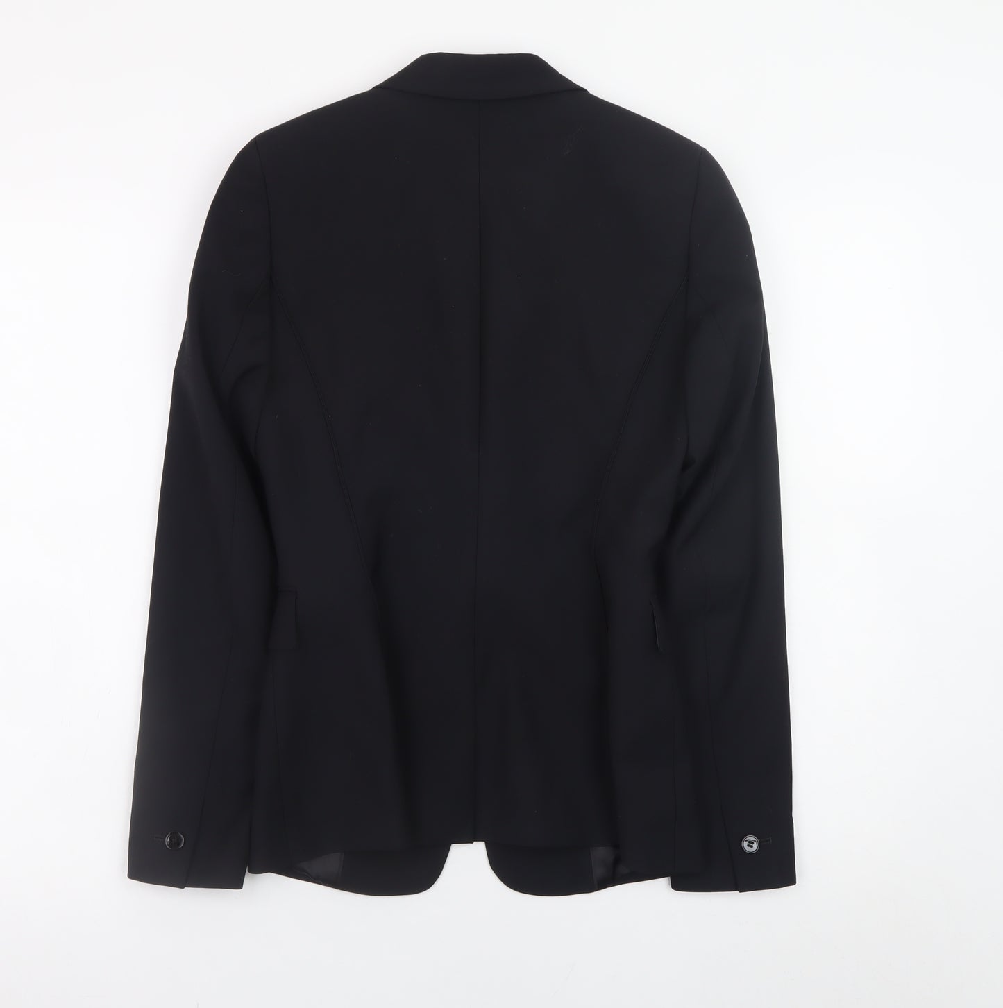 Reiss Womens Black Wool Slim Fit Blazer Jacket UK 6