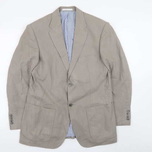 Marks and Spencer Men’s Brown Linen Blazer Jacket Size M 38in