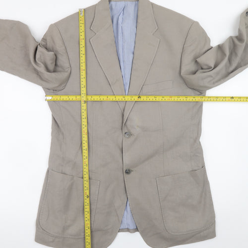 Marks and Spencer Men’s Brown Linen Blazer Jacket Size M 38in