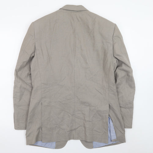 Marks and Spencer Men’s Brown Linen Blazer Jacket Size M 38in