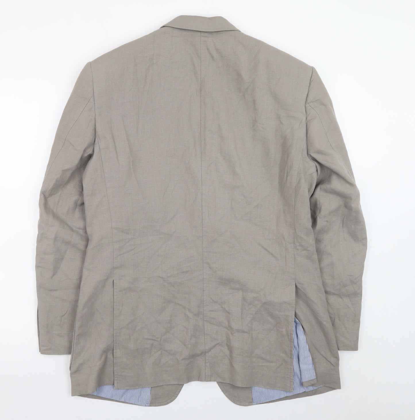 Marks and Spencer Men’s Brown Linen Blazer Jacket Size M 38in