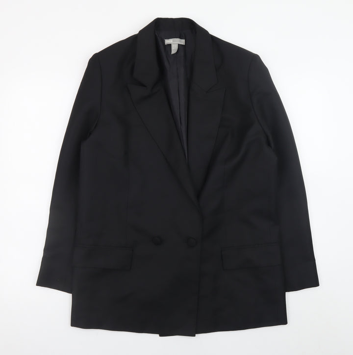 ASOS Womens Black Long Blazer UK 10 Formal Business Jacket