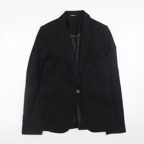 Mango Women's Black Blazer Jacket Size 8 Regular Fit
