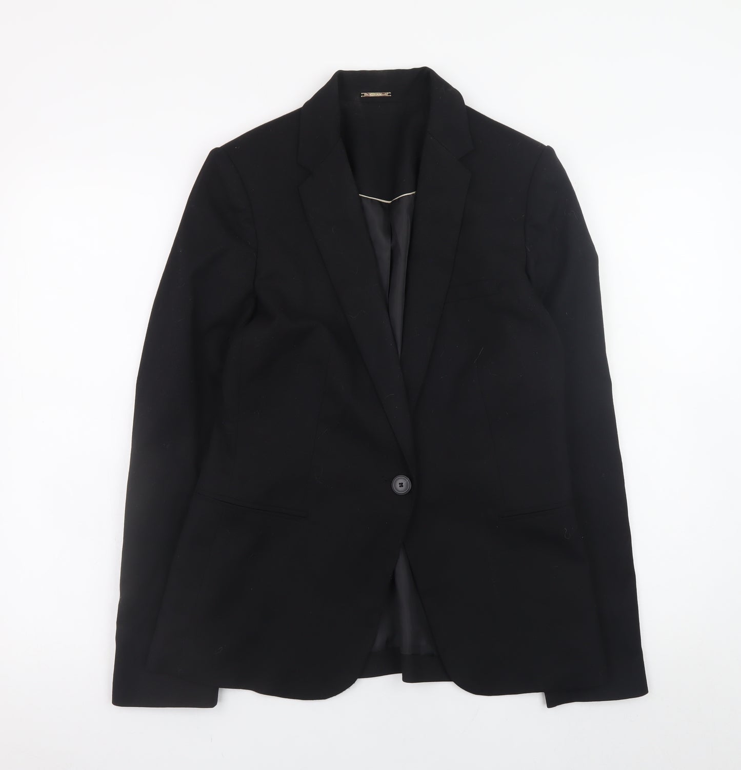 Mango Women's Black Blazer Jacket Size 8 Regular Fit