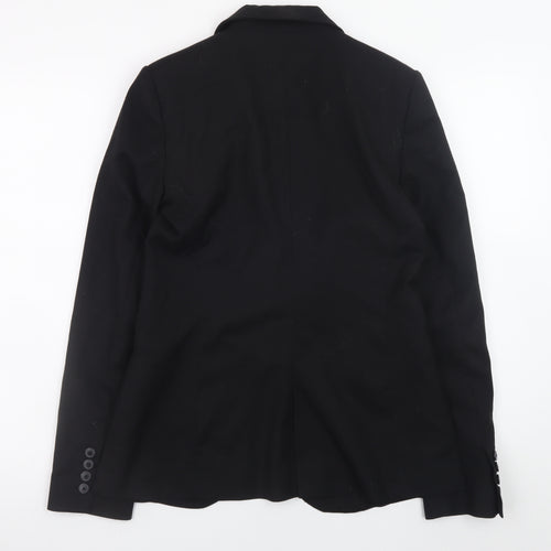 Mango Women's Black Blazer Jacket Size 8 Regular Fit