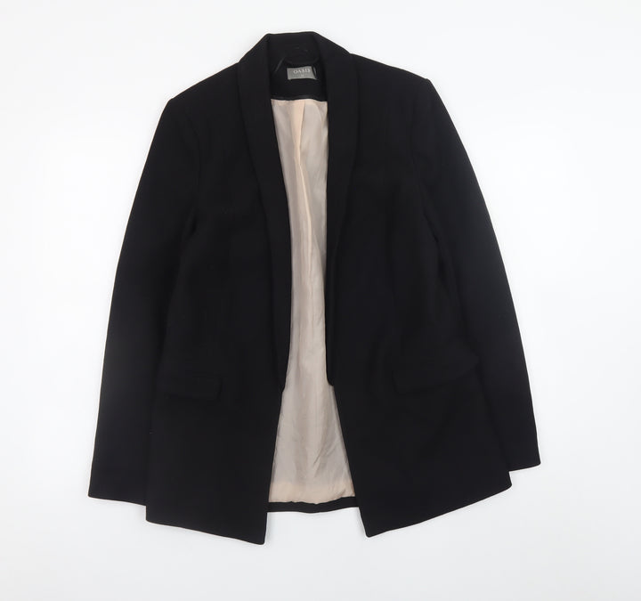 Oasis Women's Black Size 12 Blazer Jacket Classic Mid-Length Workwear