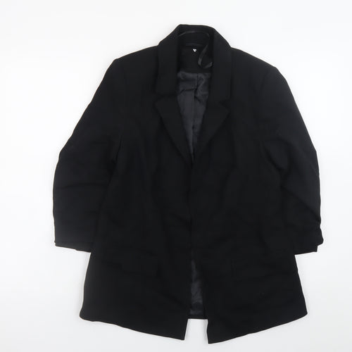 V by Very Women's Black Blazer Jacket Size 12 Regular Fit