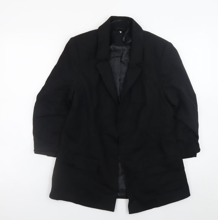 V by Very Women's Black Blazer Jacket Size 12 Regular Fit