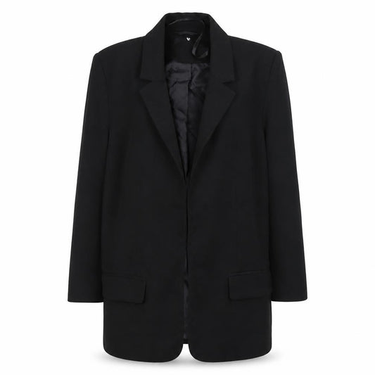 Front view of V by Very Women's Black Blazer Jacket, size 12, Regular Fit