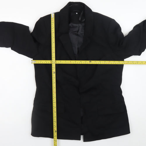 V by Very Women's Black Blazer Jacket Size 12 Regular Fit
