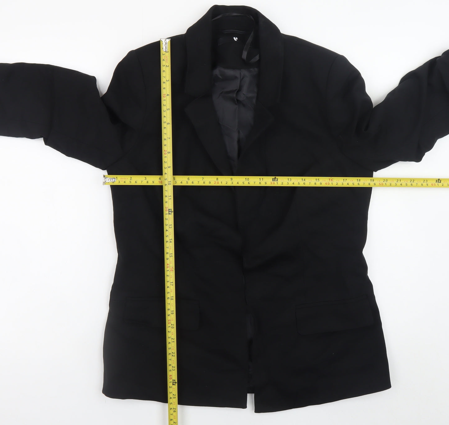 V by Very Women's Black Blazer Jacket Size 12 Regular Fit