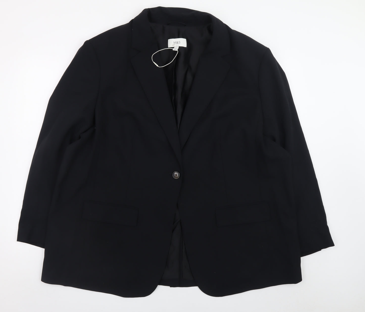 Marks and Spencer Women’s Black Blazer Size 24 Lined Business Jacket