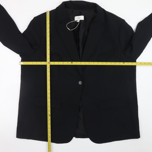 Marks and Spencer Women’s Black Blazer Size 24 Lined Business Jacket
