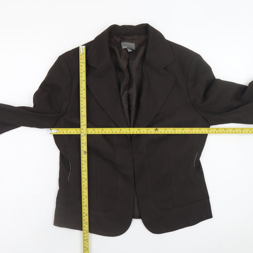Mexx Women's Black Blazer Size 14 Lined Formal Work Jacket