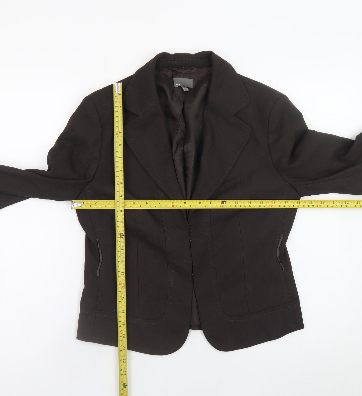 Mexx Women's Black Blazer Size 14 Lined Formal Work Jacket