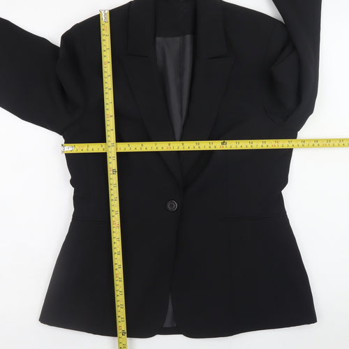 Essentials Women’s Black Classic Blazer Size 10 Lined Work Jacket