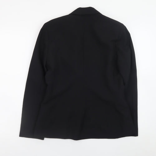 Essentials Women’s Black Classic Blazer Size 10 Lined Work Jacket