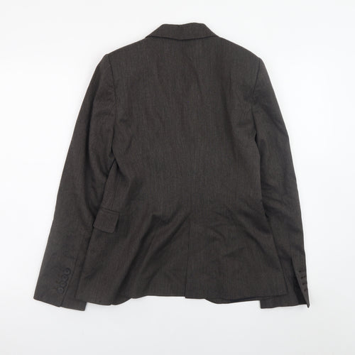 Zara Basic Women’s Brown Blazer Size 8 Single-Breasted Work Jacket