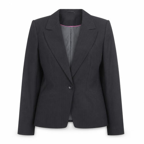 George Women's Black Pinstripe Blazer UK 14 Business Formal Jacket