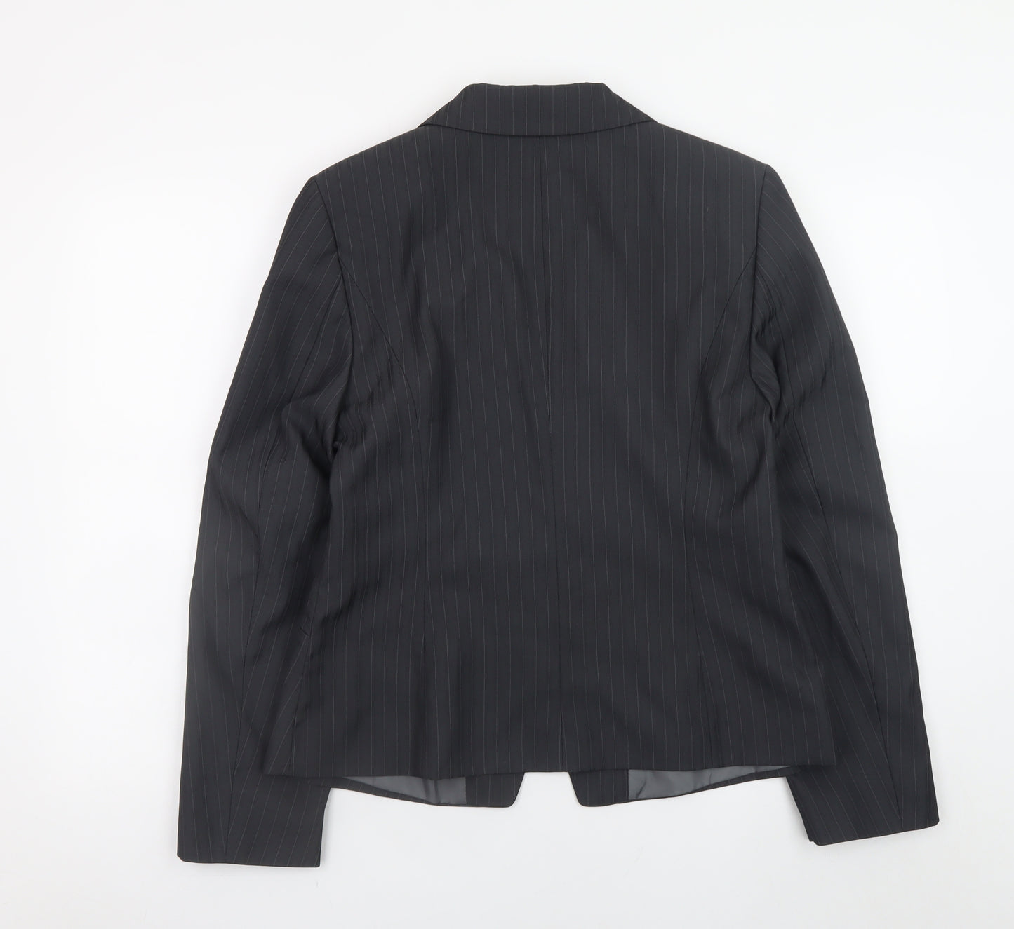 George Women's Black Pinstripe Blazer UK 14 Business Formal Jacket