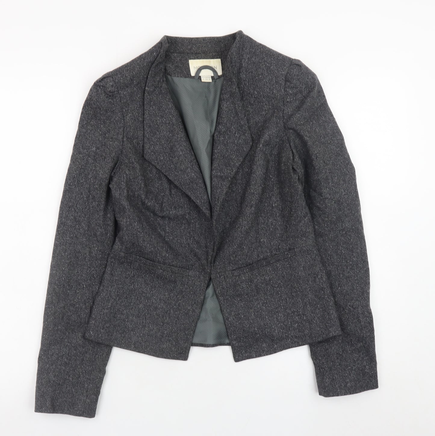 Monsoon Women’s Grey Wool Blend Classic Blazer Size 8