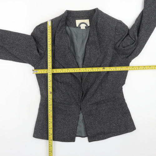 Monsoon Women’s Grey Wool Blend Classic Blazer Size 8