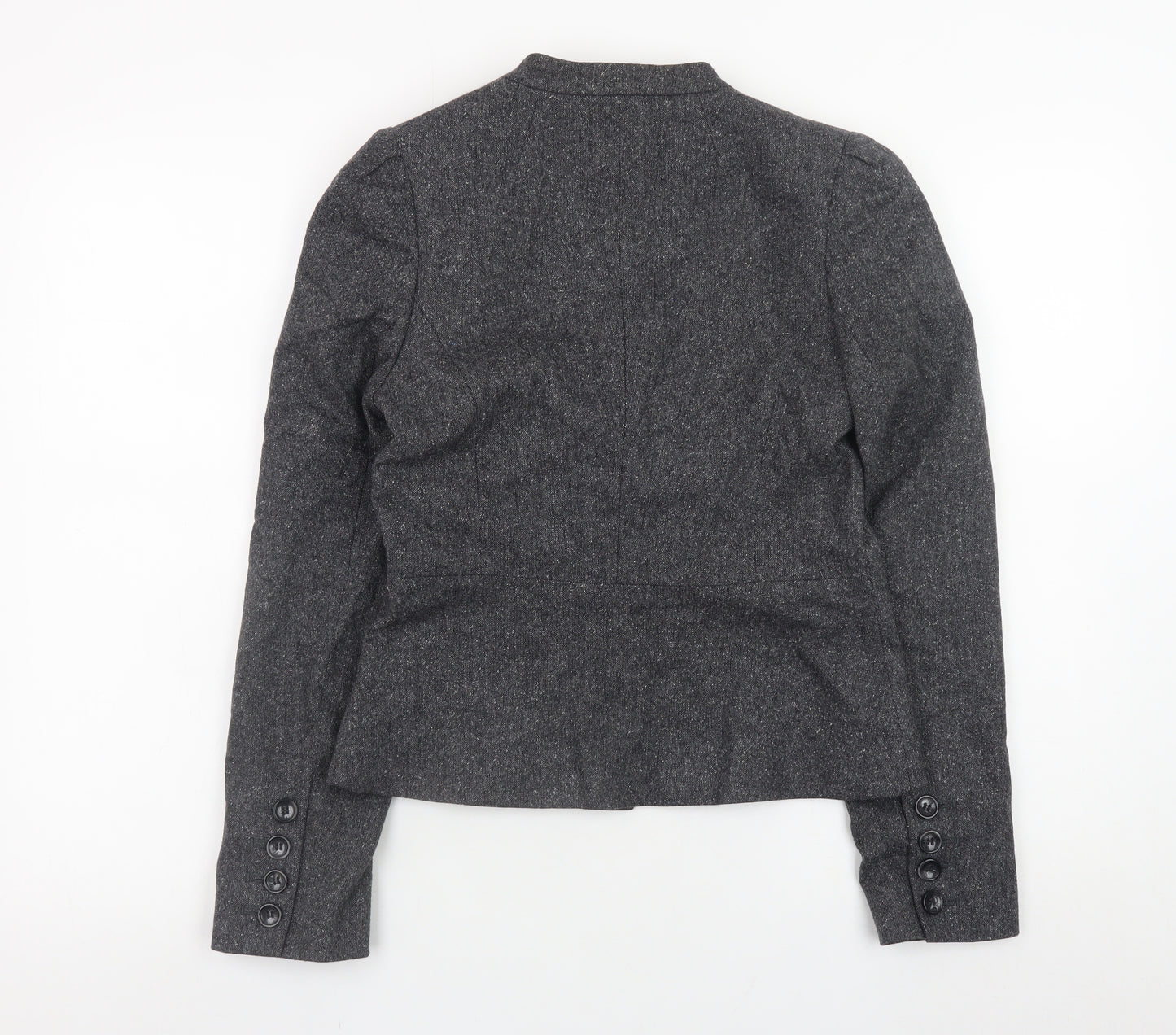 Monsoon Women’s Grey Wool Blend Classic Blazer Size 8