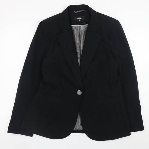 Marks and Spencer Women's Black Blazer Jacket Size 14 Regular Fit