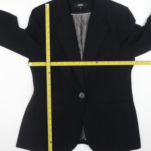 Marks and Spencer Women's Black Blazer Jacket Size 14 Regular Fit