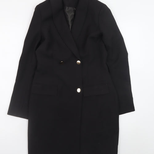 Quiz Women’s Black Size 6 Jacket Dress Long Sleeve Collared