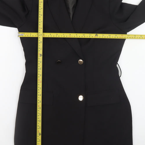 Quiz Women’s Black Size 6 Jacket Dress Long Sleeve Collared
