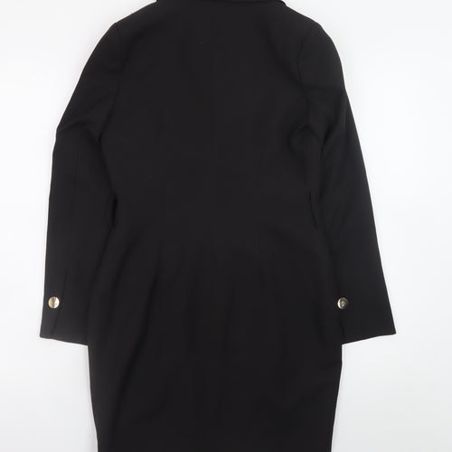 Quiz Women’s Black Size 6 Jacket Dress Long Sleeve Collared
