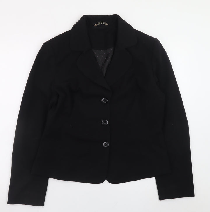 George Women Black Size 16 Classic Blazer Jacket