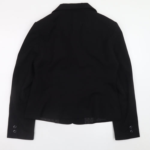 George Women Black Size 16 Classic Blazer Jacket