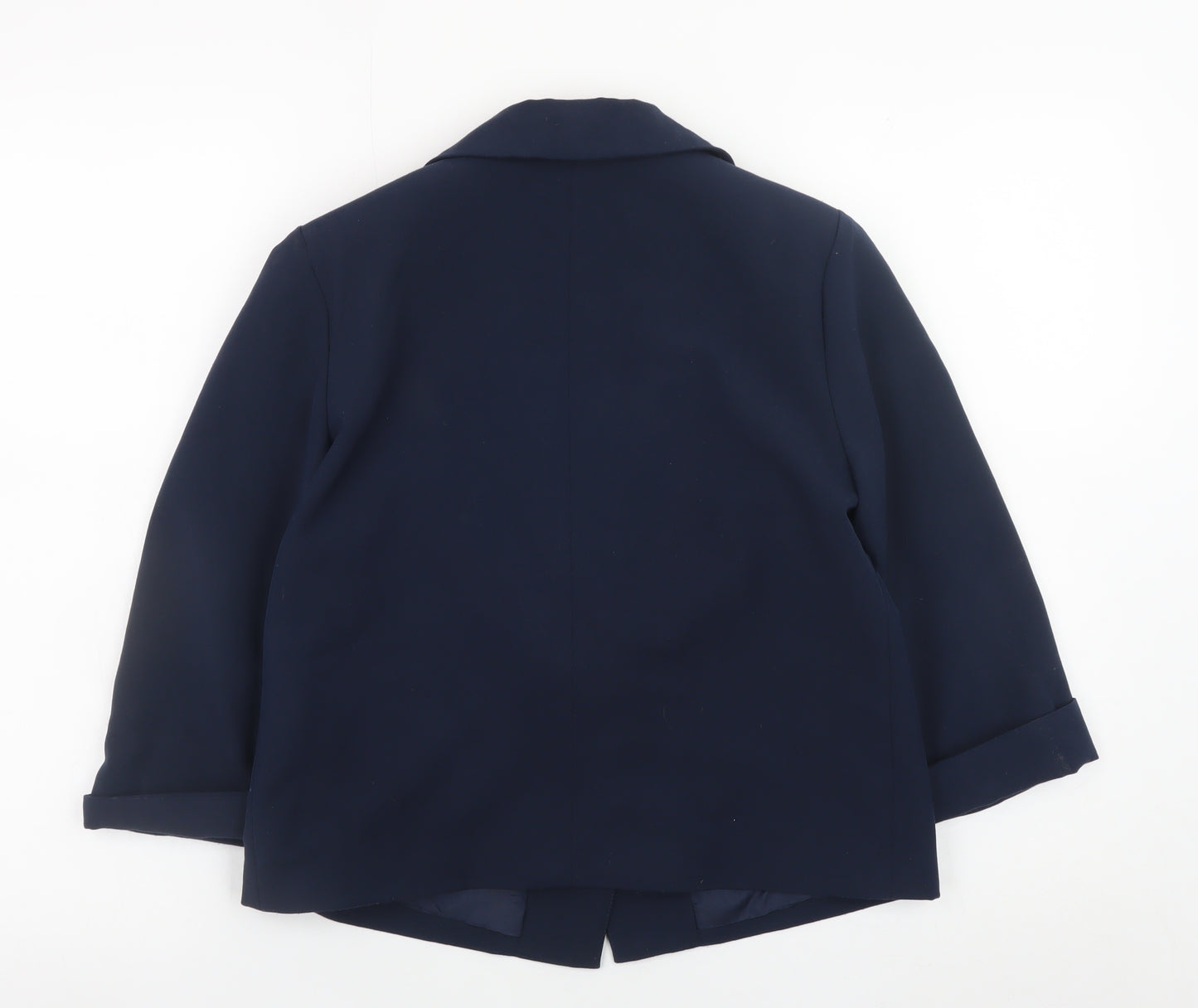 By Henry Holland Womens Navy Blazer Size 10 Polyester Blend