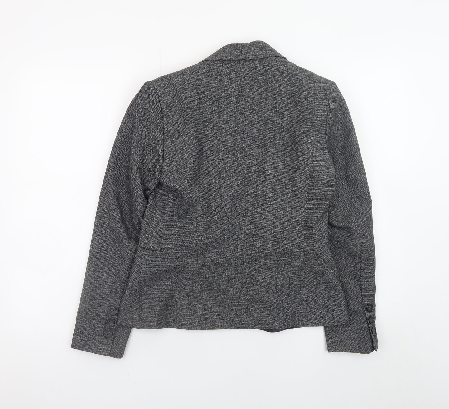 Next Petite Women's Grey Blazer Size 10 Regular Fit Work Jacket