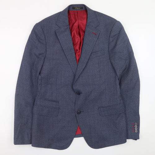 Playlord Men's Blue Wool Blend Classic Blazer Jacket M
