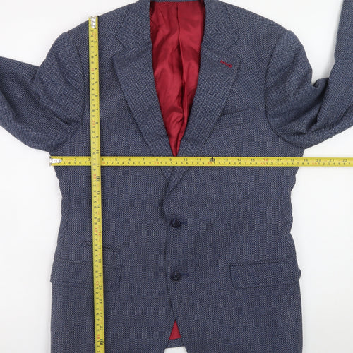 Playlord Men's Blue Wool Blend Classic Blazer Jacket M