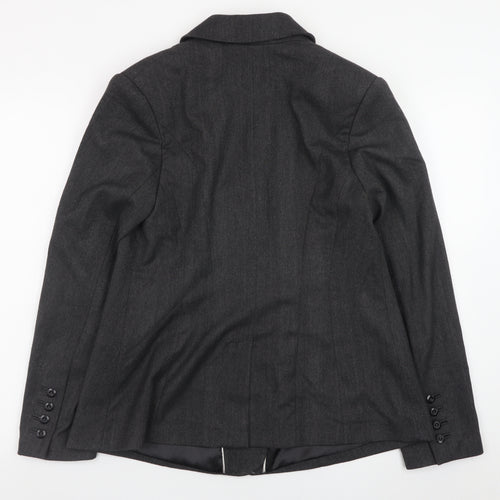 Crave Women's Grey Classic Blazer Size 8 Lined Formal Jacket
