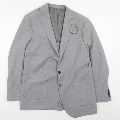 Marks and Spencer Men's Grey L Regular Fit Blazer Jacket